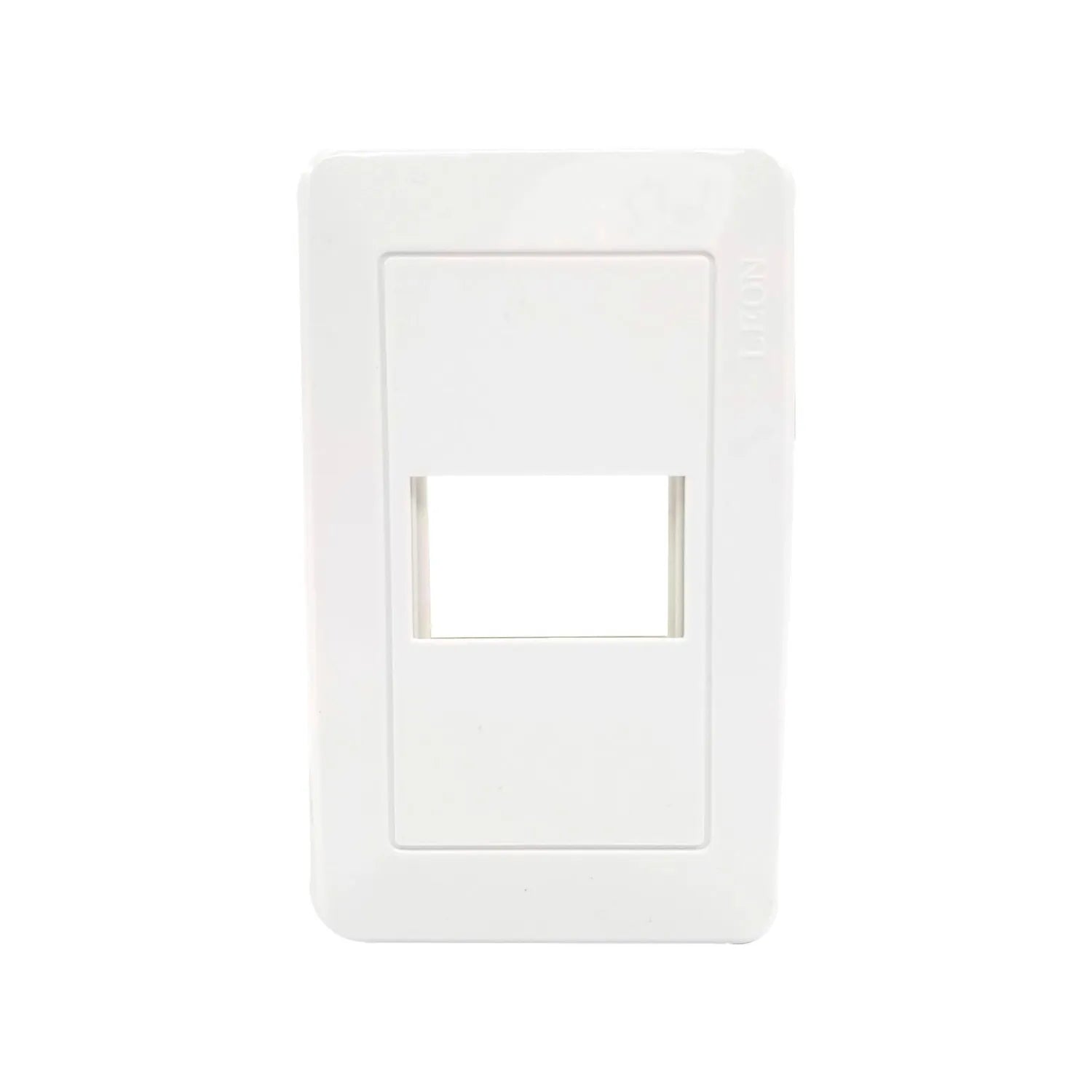 Fabricada de plástico ABS,Placa de 1 ventana acabado blanco.,Incluye tornillos.,Blanca.