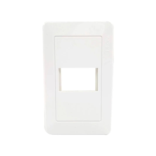 Fabricada de plástico ABS,Placa de 1 ventana acabado blanco.,Incluye tornillos.,Blanca.