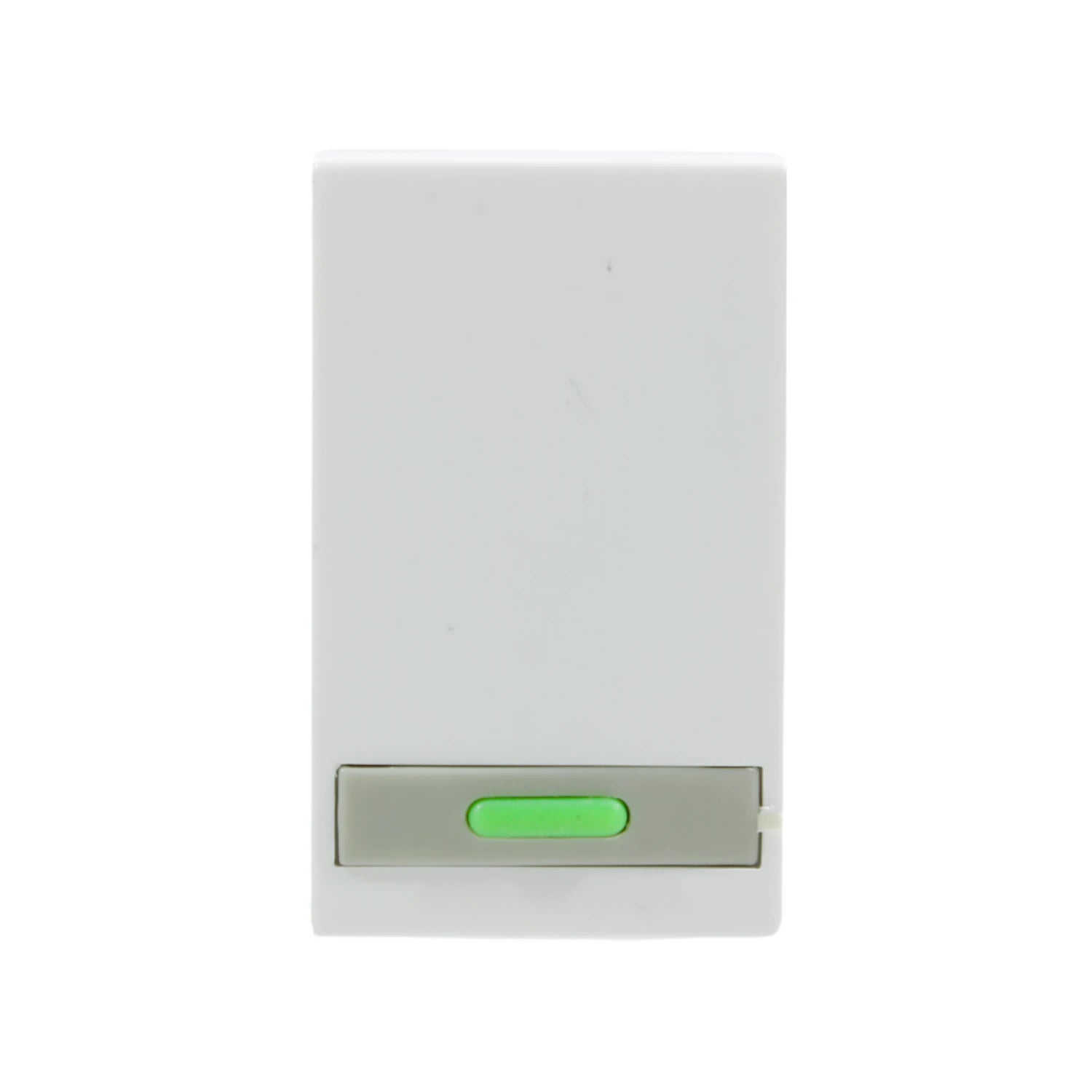 Apagador de escalera blanco con botón verde para placa modular de pared