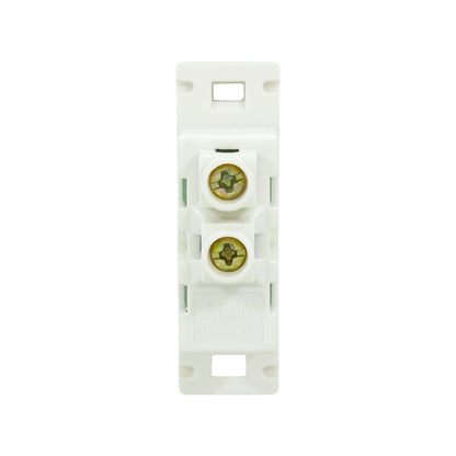 Módulo blanco para apagador sencillo LEÓN, con terminales de tornillo, 250V 16A, para instalación eléctrica