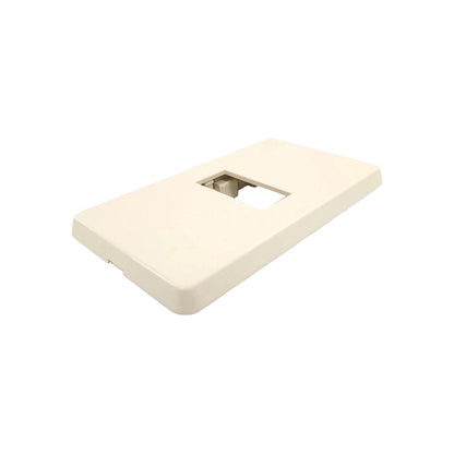 Placa de pared marfil con 1 ventana para interruptor o toma eléctrica simple.