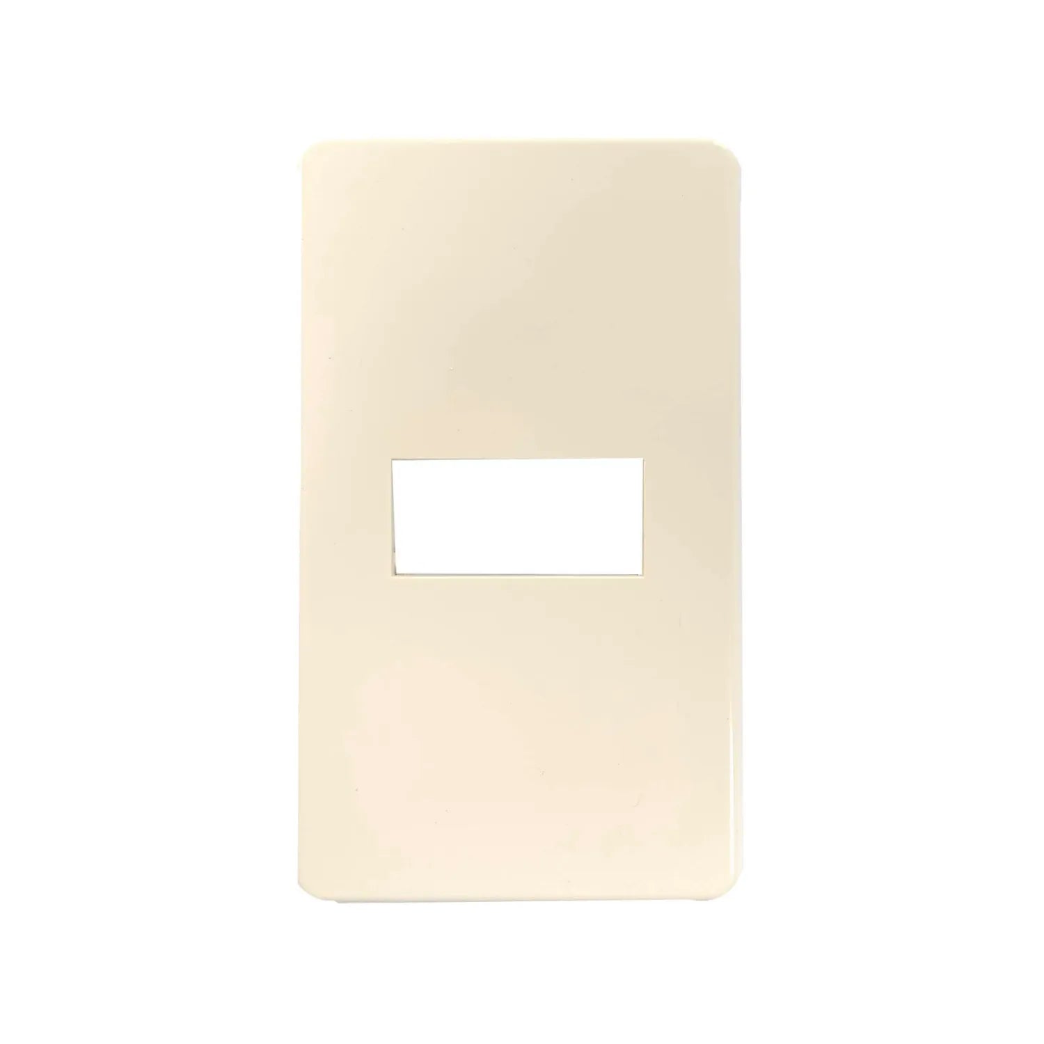 Fabricada de plástico ABS,Placa una ventana acabado marfil.,Incluye tornillos.,Placa línea de lujo.