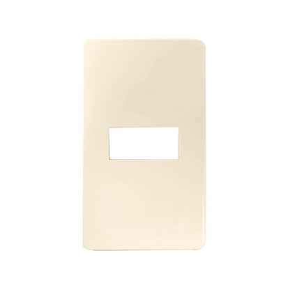 Fabricada de plástico ABS,Placa una ventana acabado marfil.,Incluye tornillos.,Placa línea de lujo.