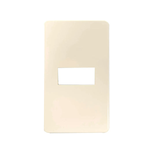 Fabricada de plástico ABS,Placa una ventana acabado marfil.,Incluye tornillos.,Placa línea de lujo.
