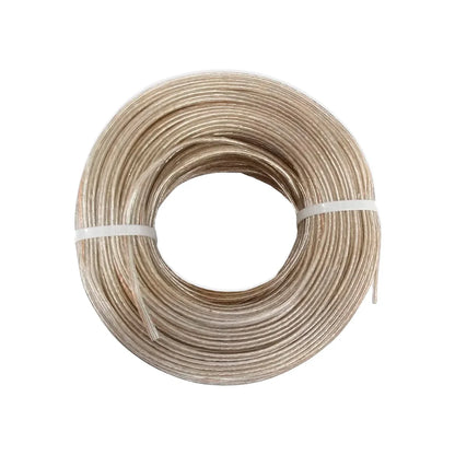 Forro de PVC,100 metros de largo.,Calibre 18 AWG,Cable polarizado transparente.,Ideal para bocinas.