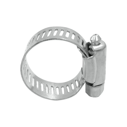 Abrazadera sin fin de acero inoxidable con mecanismo de tornillo para mangueras, fijación segura en plomería y automoción