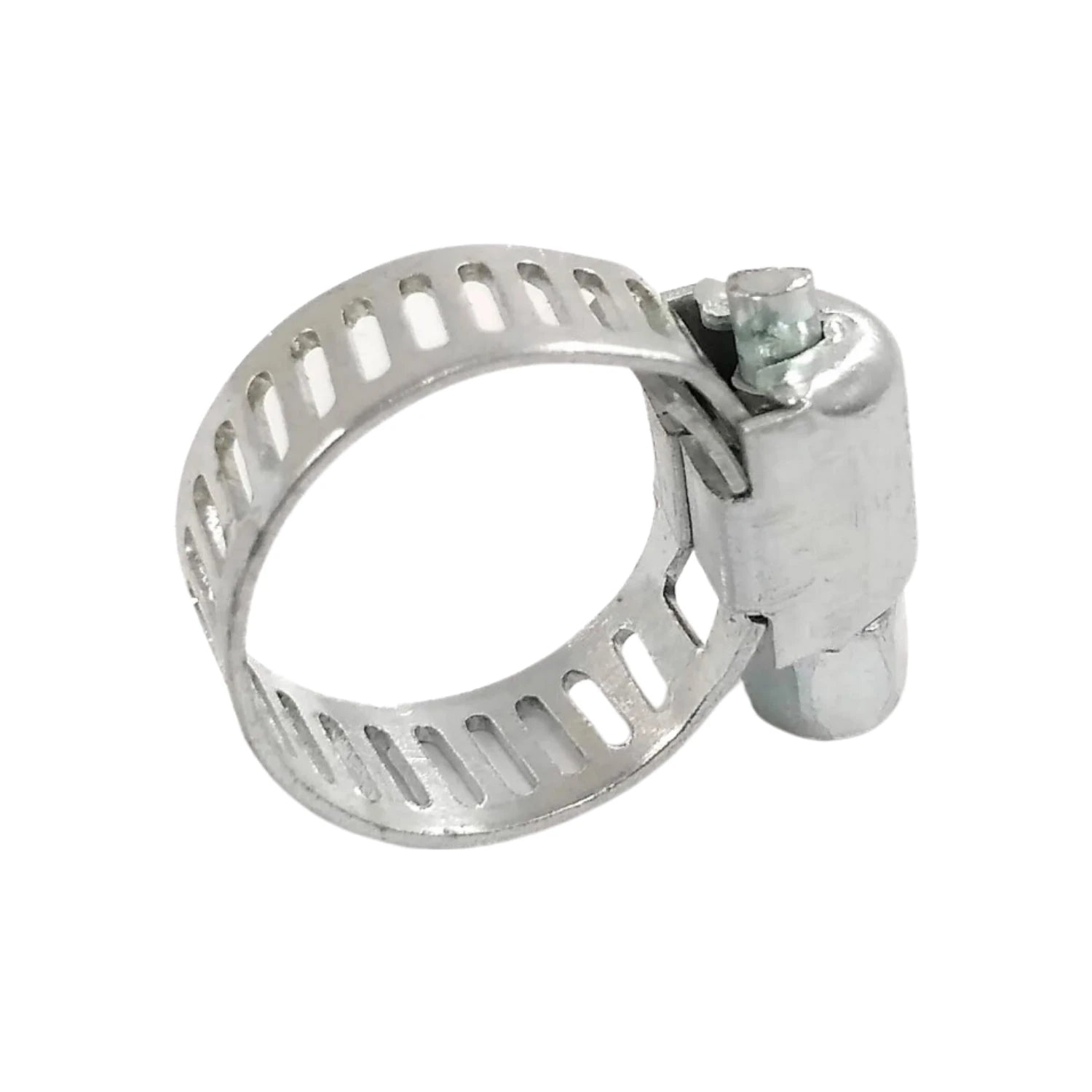 Abrazadera sin fin galvanizada con tornillo ajustable para mangueras y tuberías