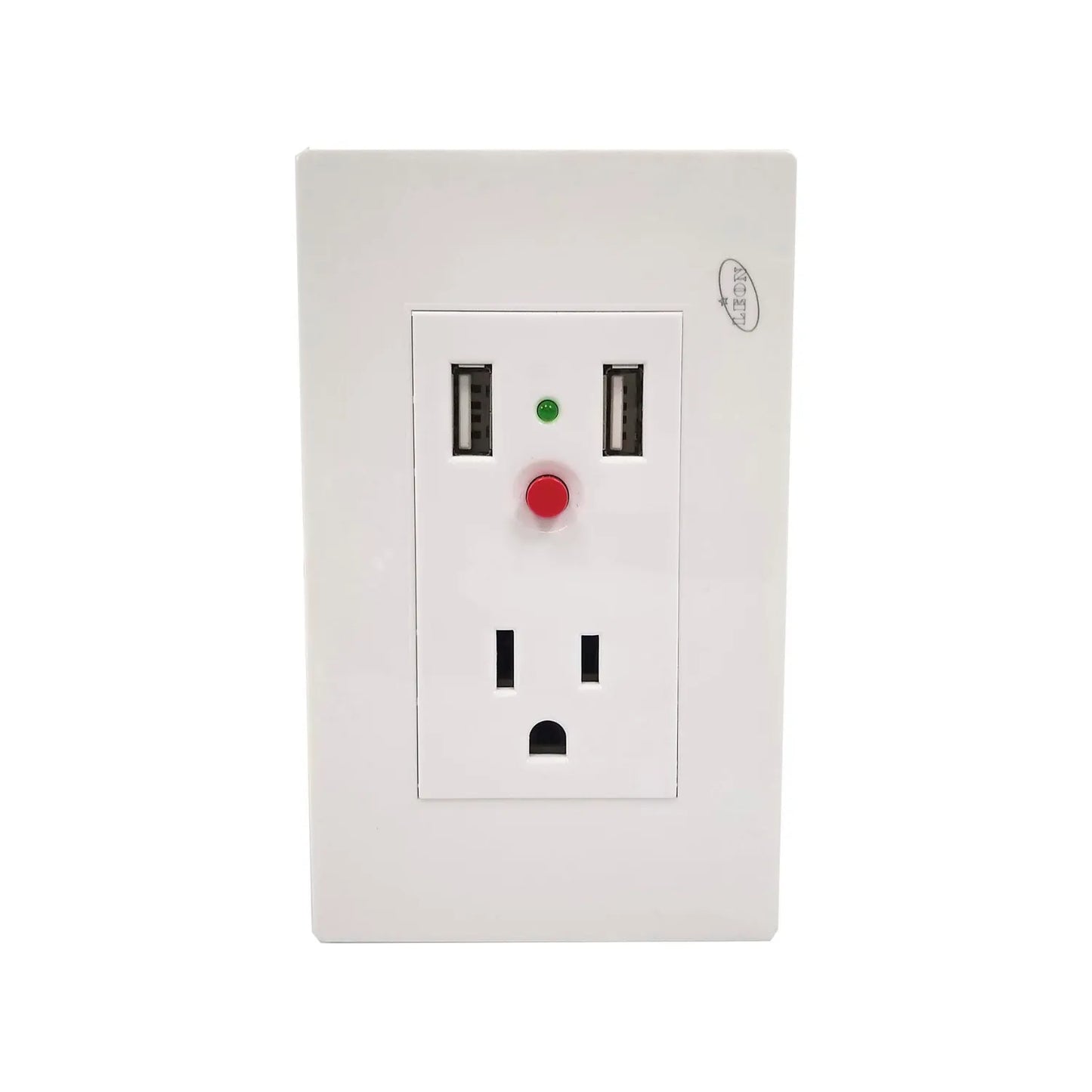 Fabricado de  plástico ABS anti-flama.,Placa un contacto y 2 USB.,127 V - 10 A - 60 Hz,Incluye tornillos.
