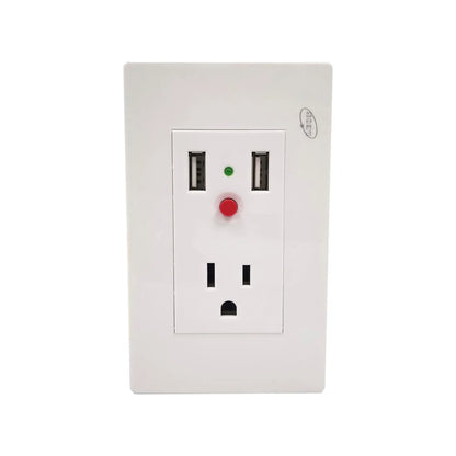Fabricado de  plástico ABS anti-flama.,Placa un contacto y 2 USB.,127 V - 10 A - 60 Hz,Incluye tornillos.