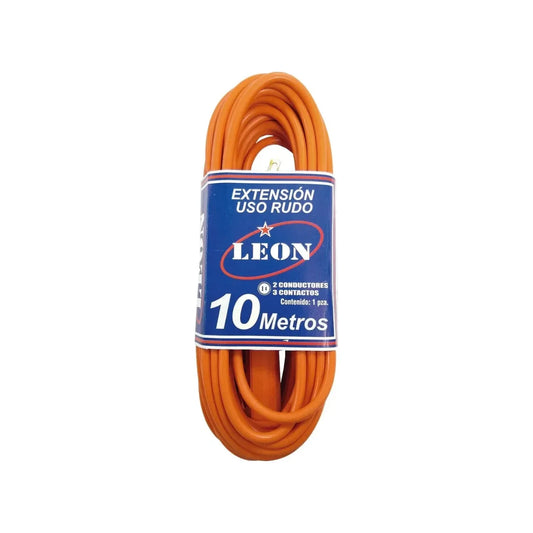 Fabricada en polivinil.,10 metros de largo con 3 tomas.,Tipo de cable sjt- 16 AWG x 3 c.,Con diseño para conectar clavijas aterrizadas.