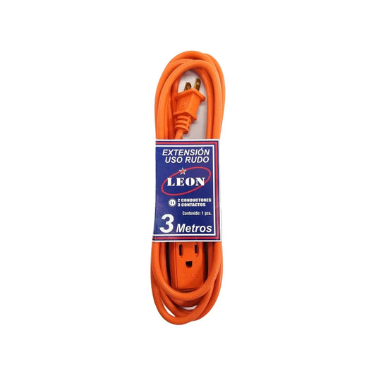 Fabricada en polivinil.,3 metros de largo con 3 tomas.,Tipo de cable sjt- 16 AWG x 3 c.,Con diseño para conectar clavijas aterrizadas.