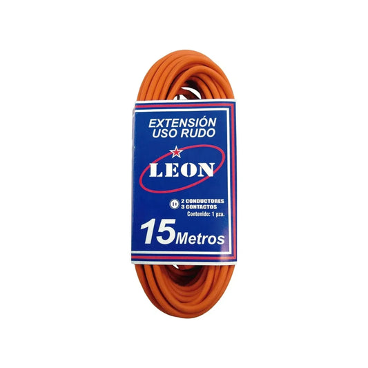 Fabricada en polivinil.,15 metros de largo con 3 tomas.,Tipo de cable sjt- 18 AWG x 3 c.,Con diseño para conectar clavijas aterrizadas.
