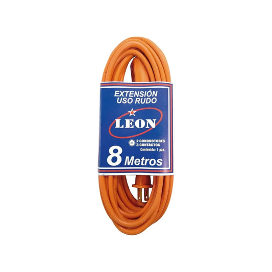 Fabricada en polivinil.,8 metros de largo con 3 tomas.,Tipo de cable sjt- 18 AWG x 3 c.,Con diseño para conectar clavijas aterrizadas.