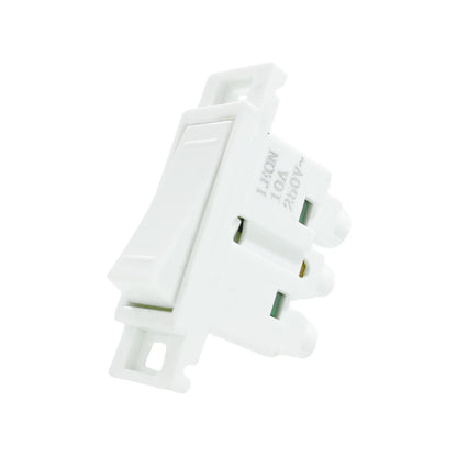 Apagador de escalera blanco con muelas León L-A24-B