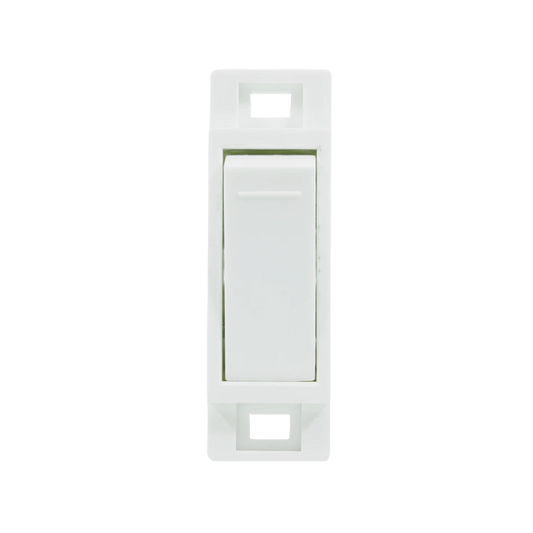 Apagador sencillo blanco con muelas, interruptor de luz eléctrico para instalación en pared