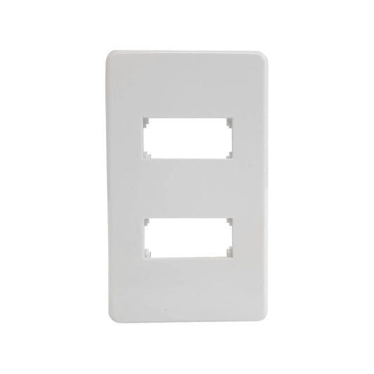 Fabricada de plástico ABS,Placa de 2 ventanas.,Tipo quinziño.,Placa blanca.