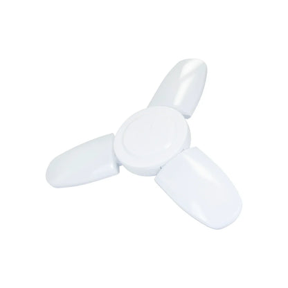 Foco LED mini de 18 W,Tres aspas luminosas plegables.,10 000 horas de vida.,Base E27