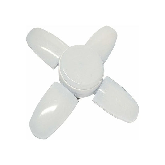 Foco LED mini de 28 W,Cuatro aspas luminosas plegables.,120 V, 375 Im.,10 000 horas de vida., 0.23 A,Luz fría.,Base E27