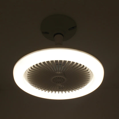 Ventilador de techo con lámpara LED integrada diseño moderno blanco