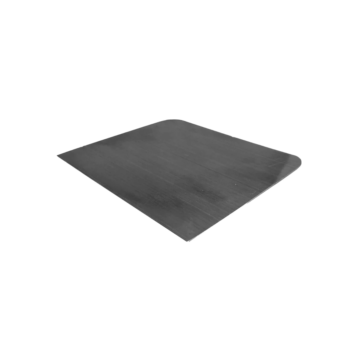 Hoja rascadora de acero, sin mango, rectangular con esquina redondeada, para remover masilla o pintura.