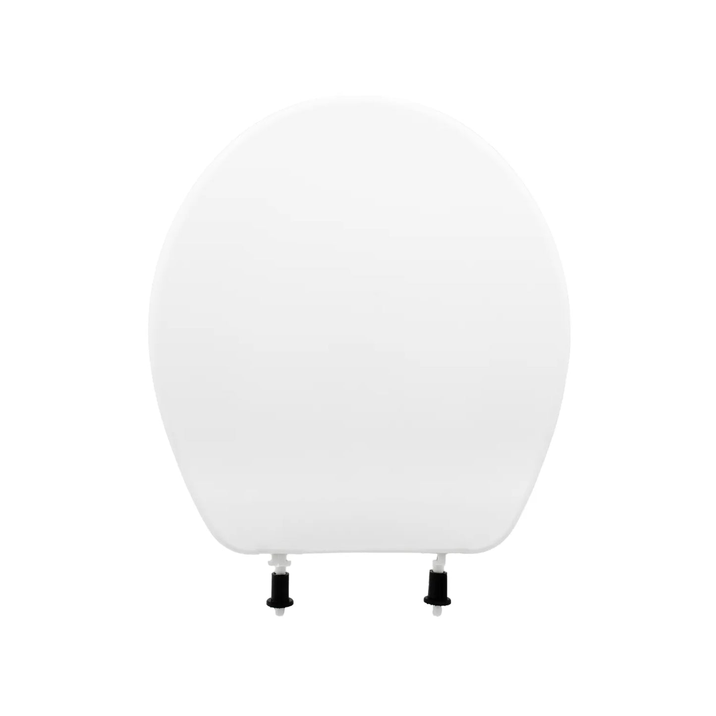 Tapa de inodoro blanca universal con sistema de fijación ajustable para sanitarios estándar.