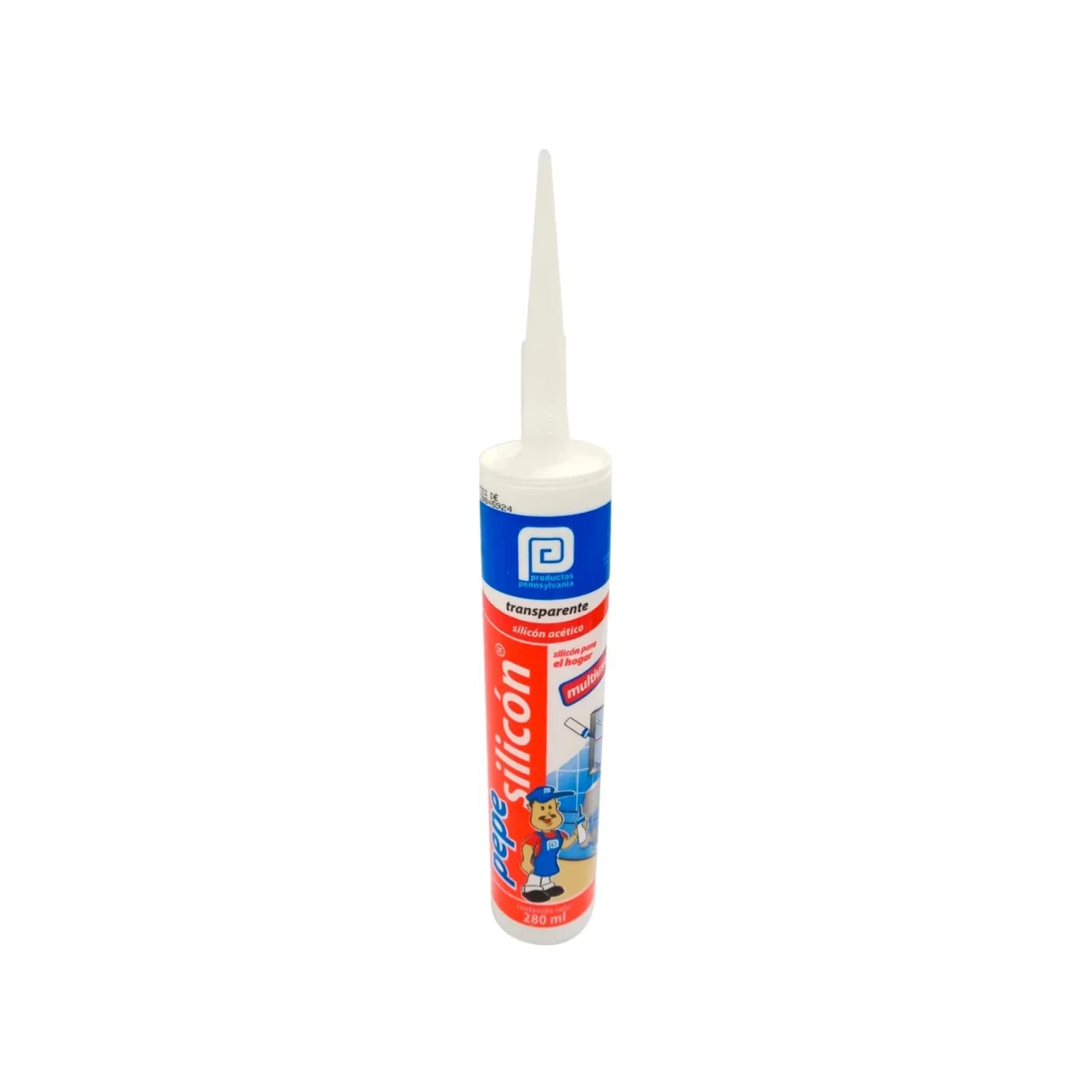 Silicón transparente acético Pennsylvania Pepe 280ml, sellador multiusos para hogar