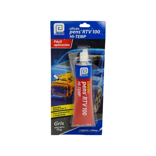 Silicón gris Pennsylvania RTV 100 de alta temperatura para uso automotriz e industrial, 75g
