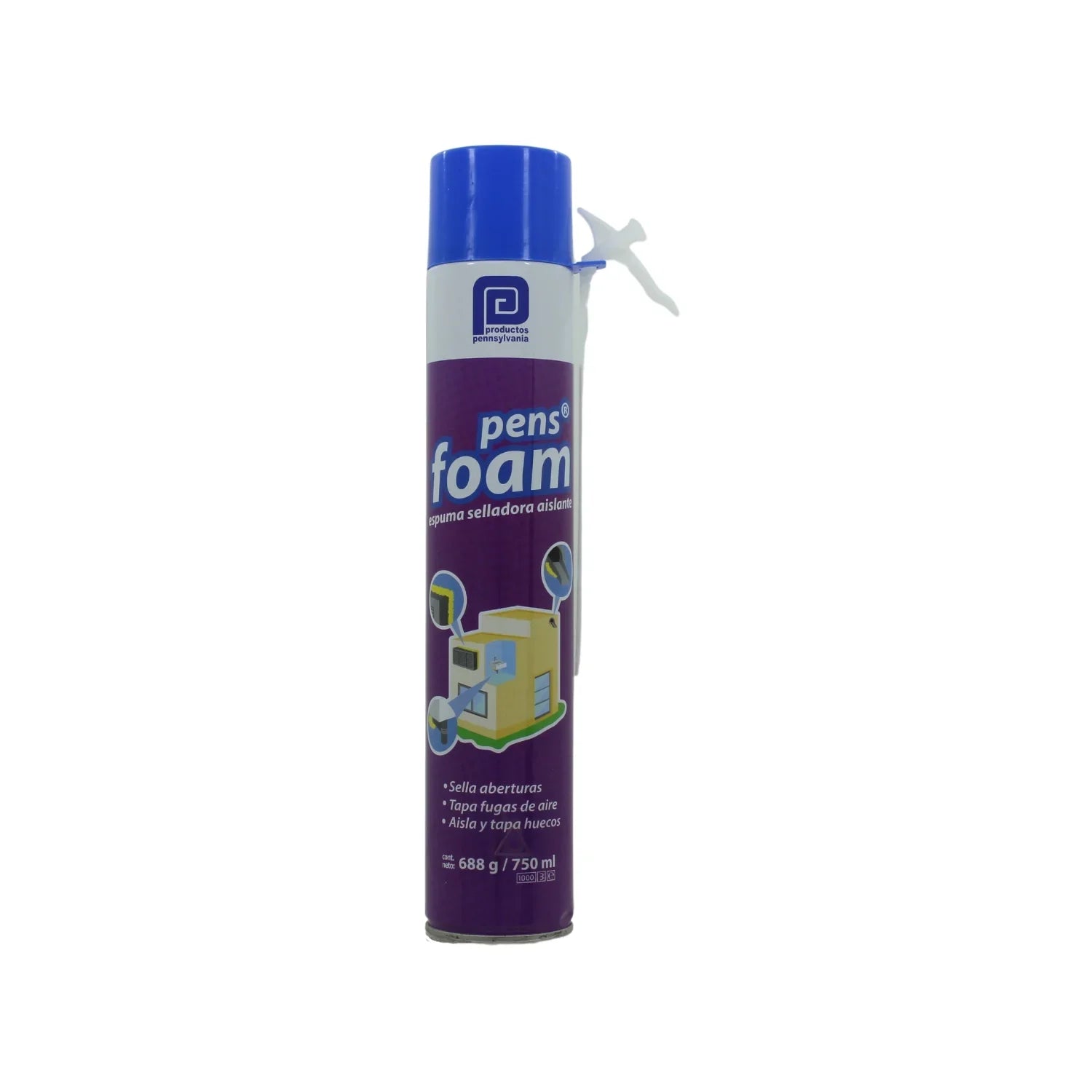 Espuma selladora aislante.,Aplicación más versátil ya q no se requiere poner la lata de cabeza.,Espuma de 340grs que una vez aplicada y curada es necesario pintarla.,Aplicación multiposición aísla rellena y tapa seca 50% más rápido.