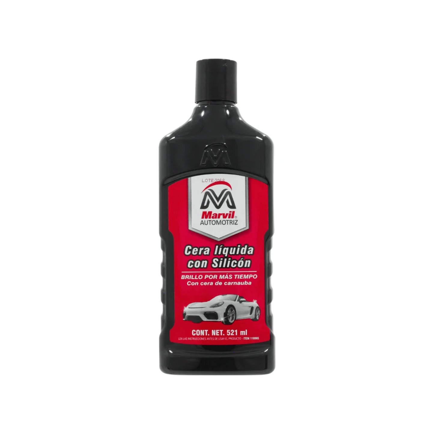 La cera marvil con silicón brinda brillo y protección normal a todo tipo de pinturas contra los agentes del medio ambiente como son rayos uv, lluvia, polvo, contaminación y detergentes comunes., limpia y da brillo en cualquier pintura automotriz sin dejar residuos pegajosos o grasosos.,No contiene solventes que ataquen a la capa de ozono.,Fácil de usar.