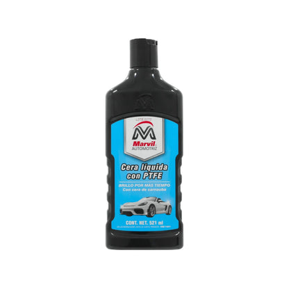 Gracias a sus ingredientes activos, la cera marvil con PTFE brinda una capa extra de protección contra el polvo y los contaminantes del medio ambiente.,No contiene solventes que ataquen a la capa de ozono.,Tiene una mayor duración que la cera normal con silicón.
