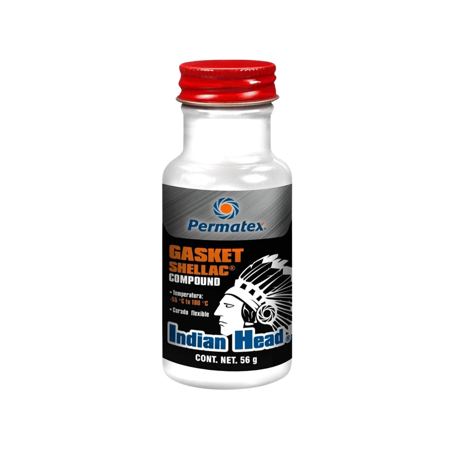Sellador Permatex para juntas Indian Head Shellac Compound 56g, alta temperatura y curado flexible