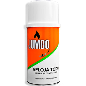 Afloja todo multiusos.,Contenido: 220 ml,Libera tuercas, tornillos y ensambles.,Excelente combustión.,Las piezas de metal se mantienen ligeramente lubricadas y protegidas contra la oxidación.,Puede aplicarse en piezas en movimiento o cercanas a ellas.