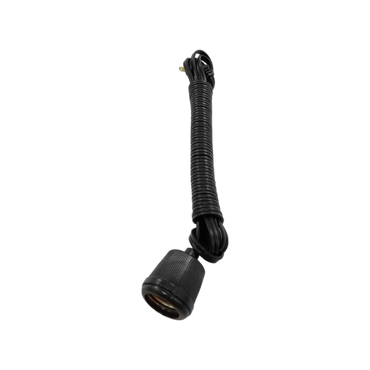 Cable de 2 conductores.,Extensión con soket.,Extensión de 4 metros.,Extensión negra soket base E27