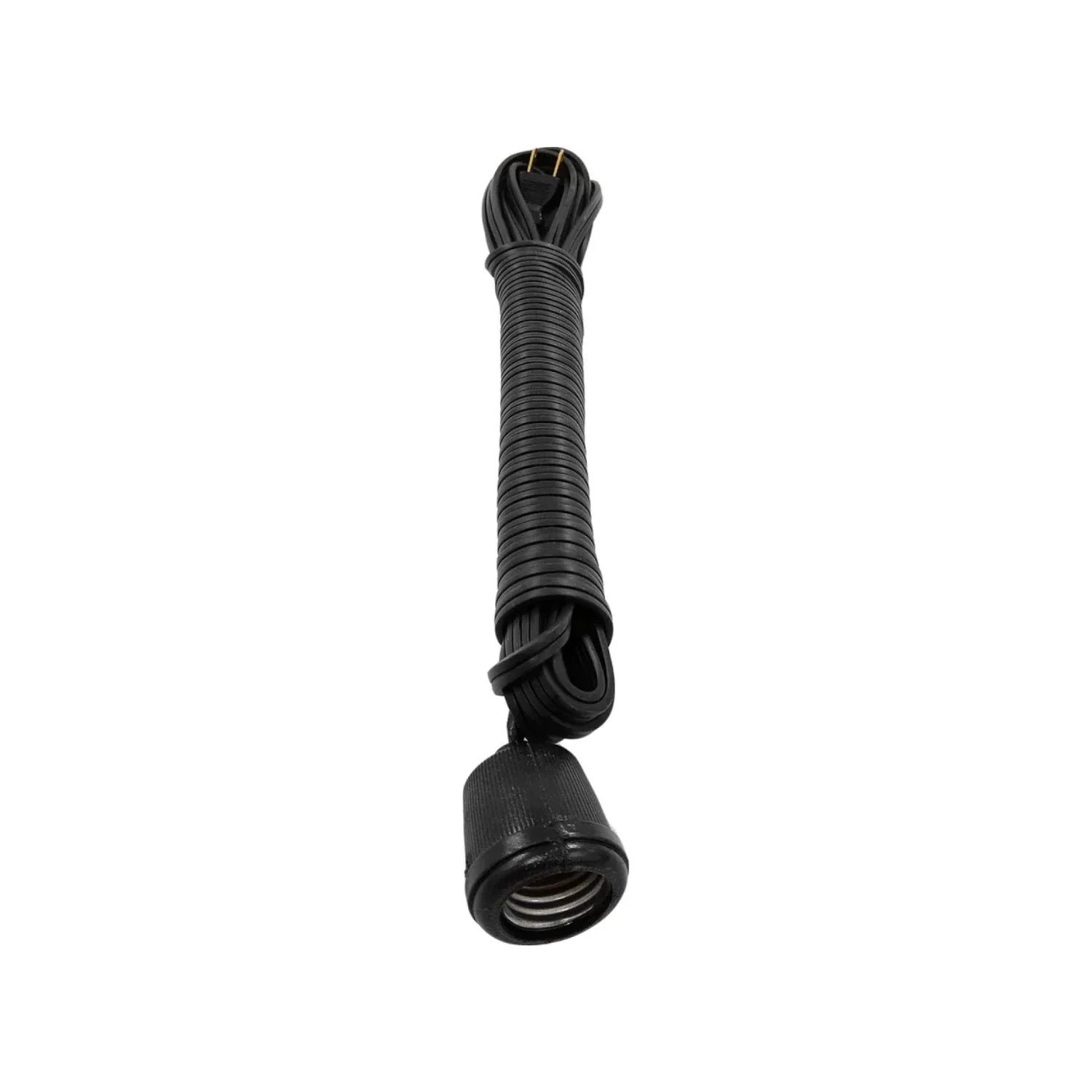 Cable de 2 conductores.,Extensión con soket.,Extensión de 9 metros.,Extensión negra soket base E27