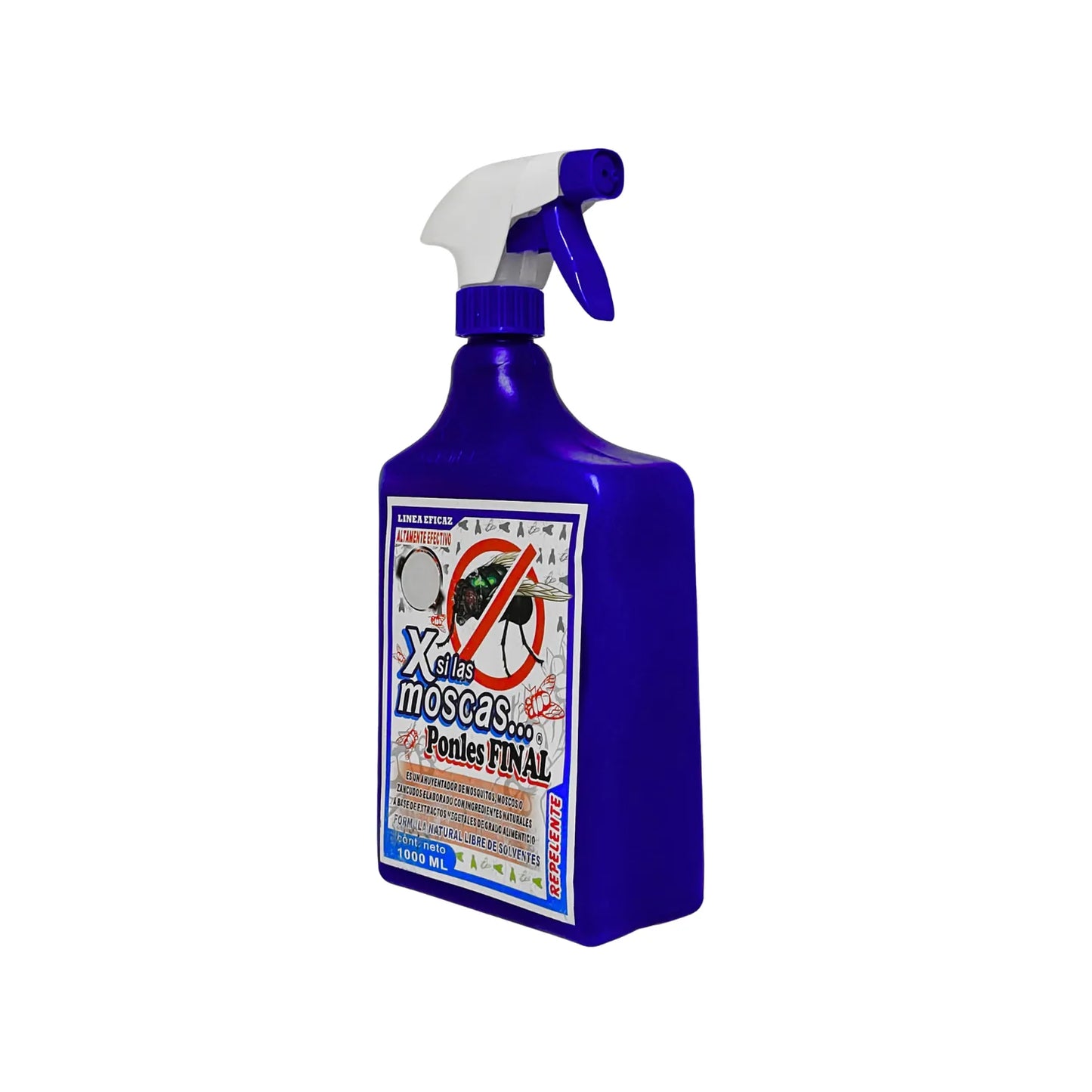 Ahuyentador de moscas y mosquitos X si las moscas Ponles FINAL, spray azul 1000ml para hogar