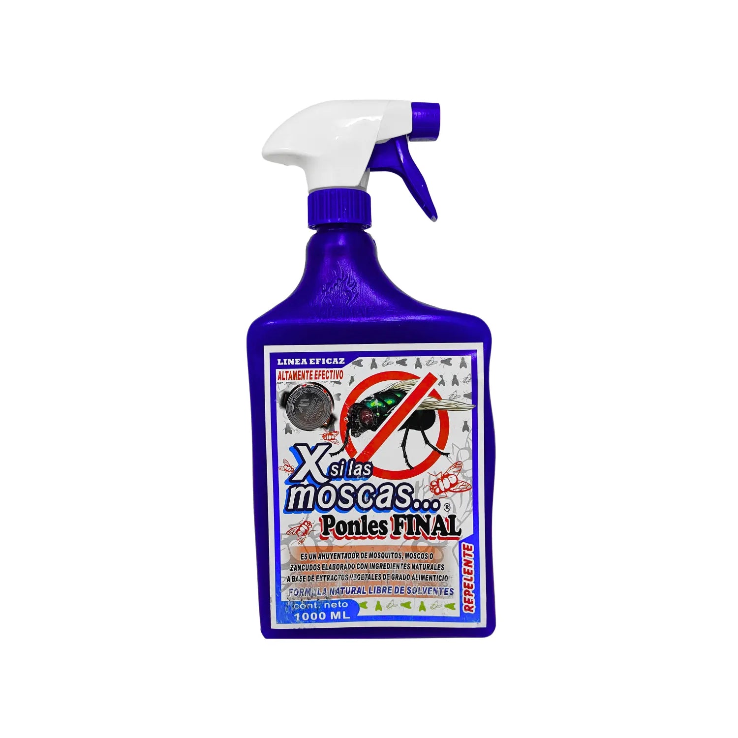 Repelente X si las moscas, en spray, para mosquitos y zancudos, botella púrpura 1000ml, ferretería