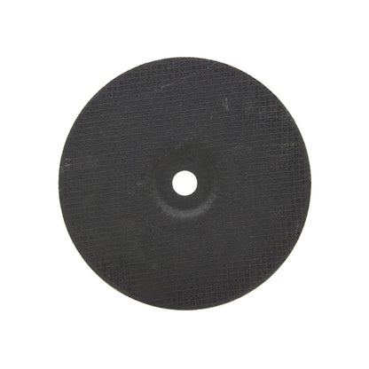 Disco de corte abrasivo negro para amoladora, ideal para cortar piedra y mampostería.