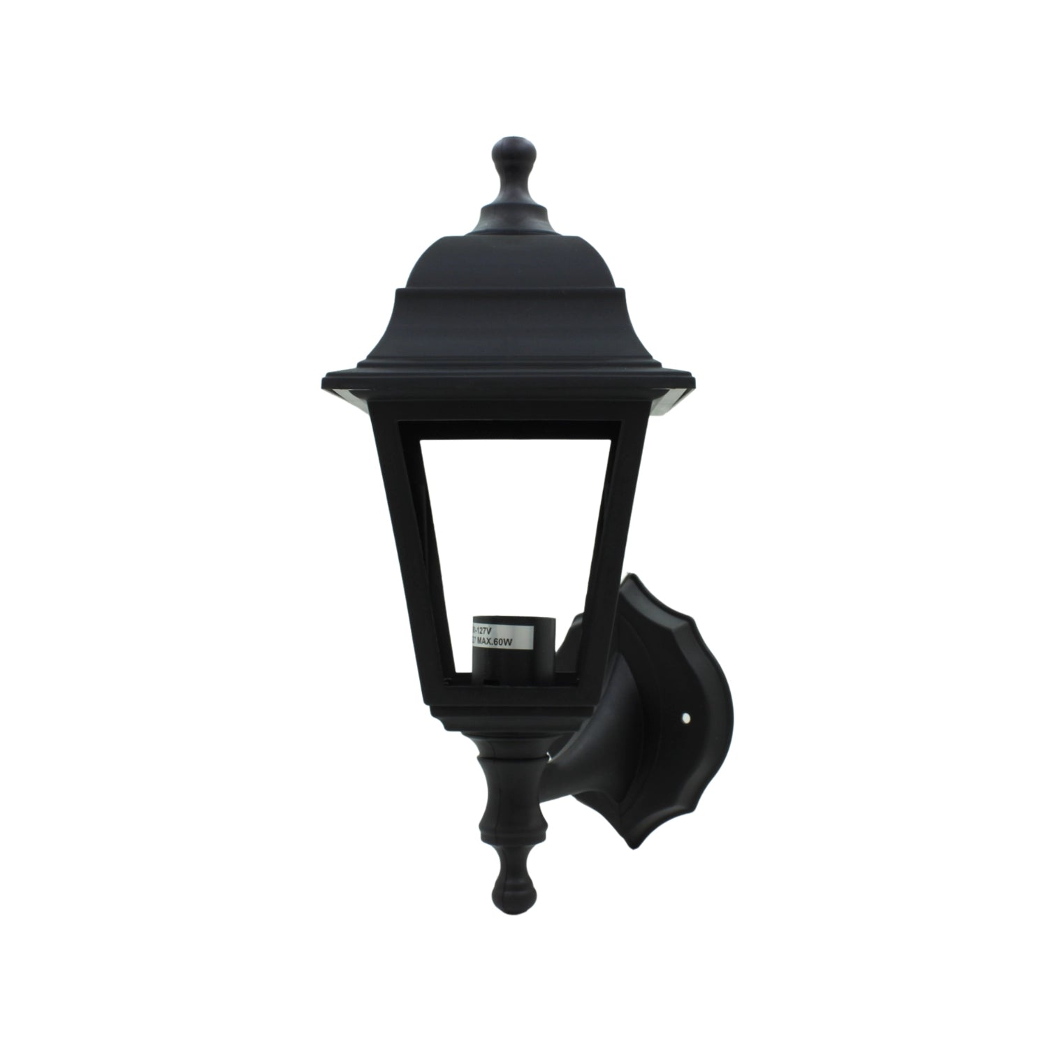 Lámpara farol de pared clásico negro para exterior, con capacidad para bombillas de 127V y máximo 60W