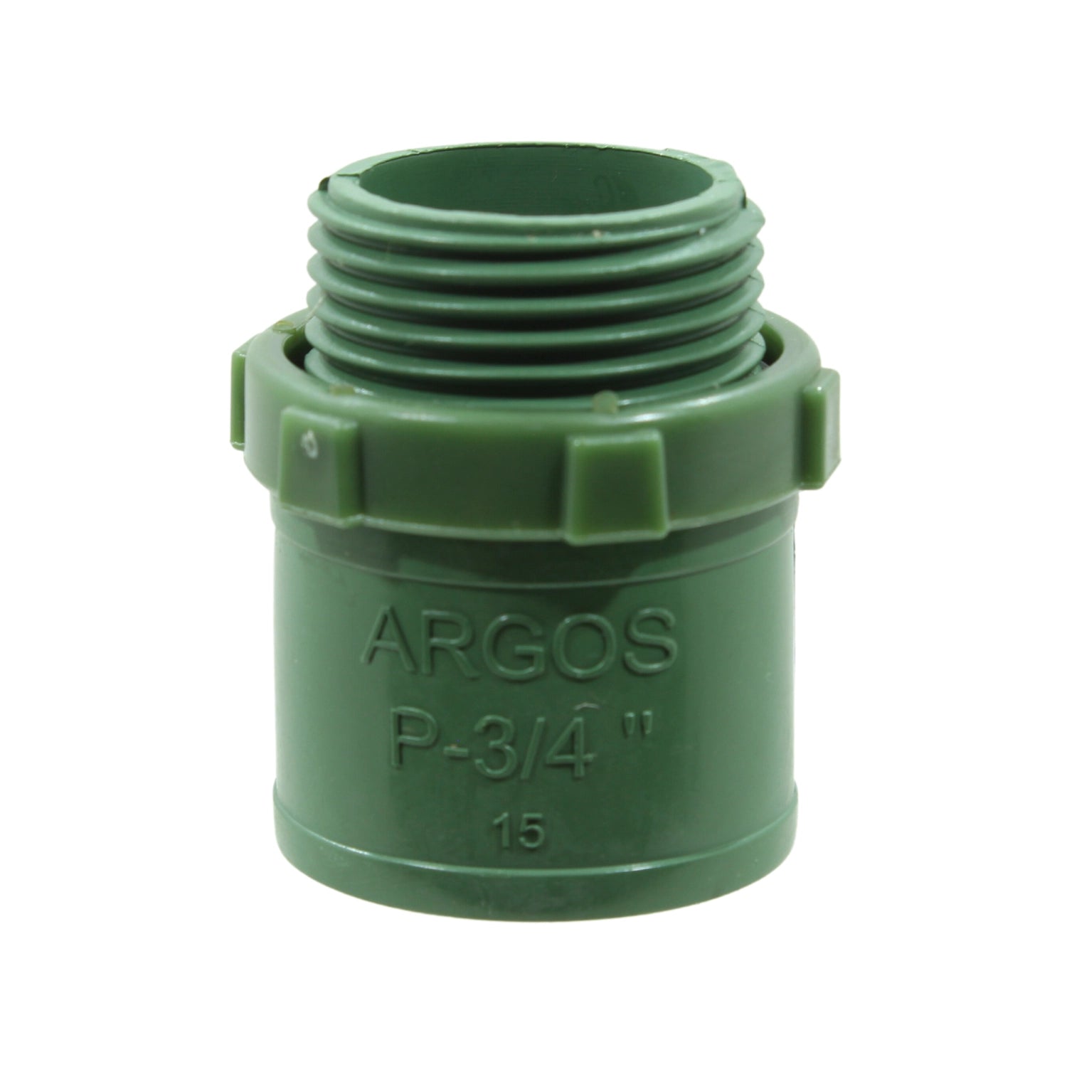 Conector conduit de PVC roscado verde ARGOS P-3/4" (19mm) para instalaciones eléctricas