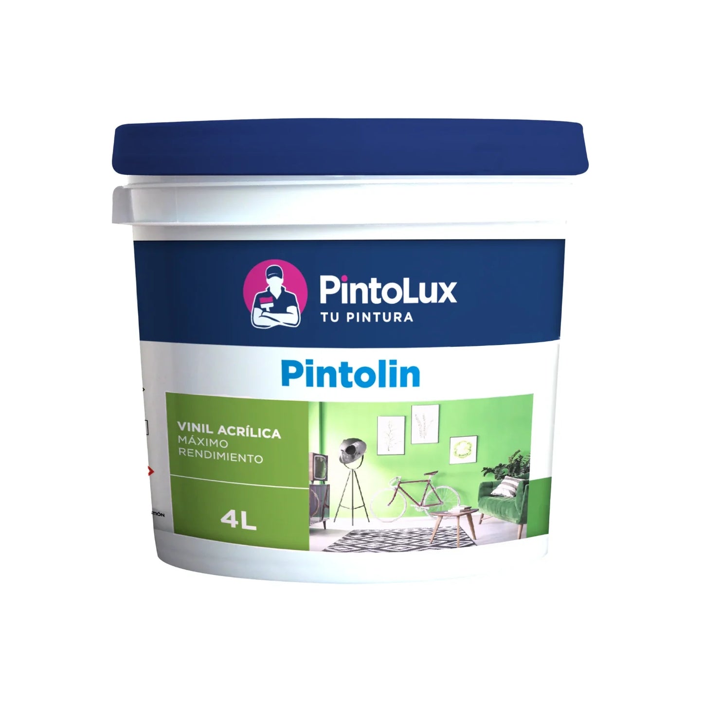 Pintura vinílica verde pistache 4 l Pintolux 1411