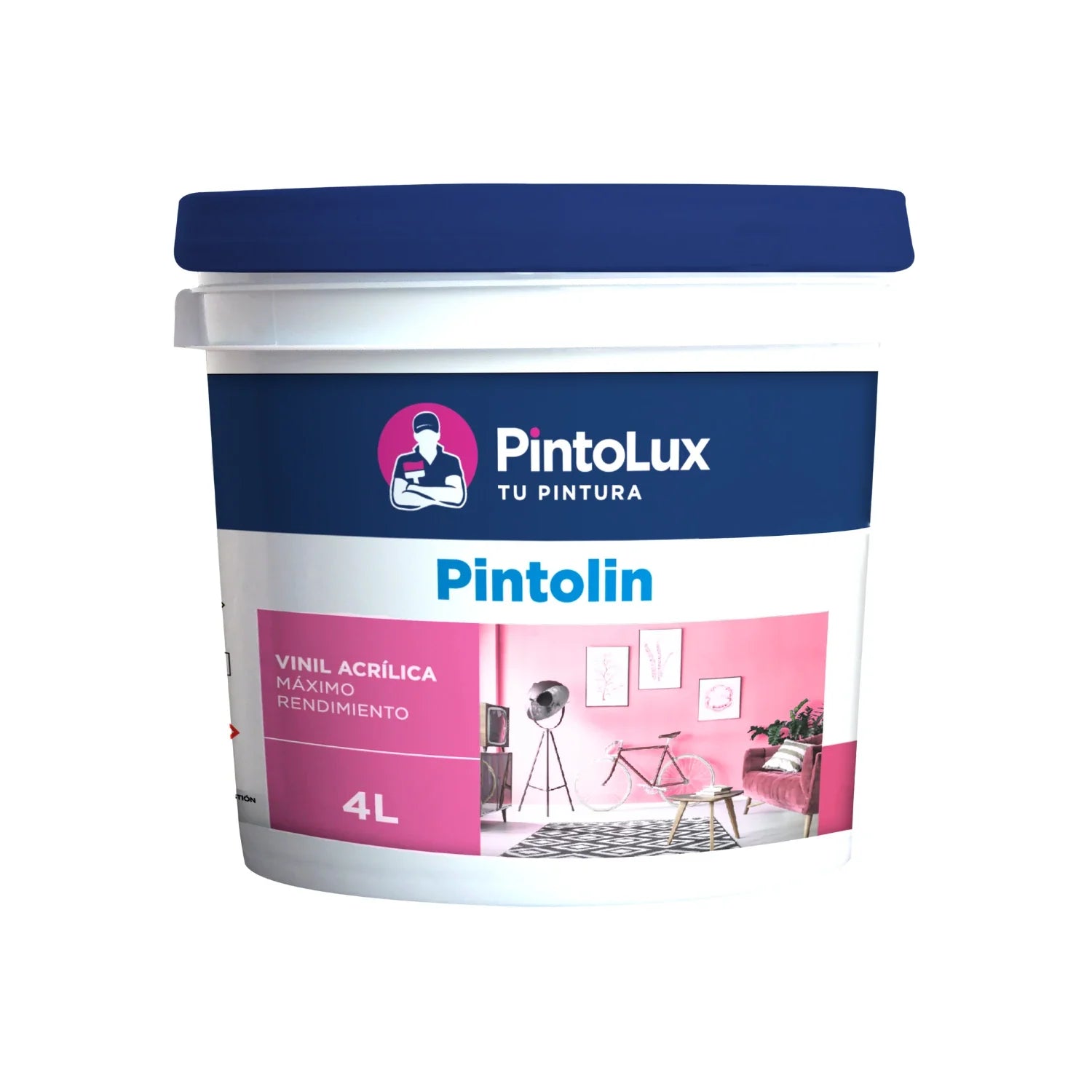 Pintura vinílica rosa fresco 4 l Pintolux 1414