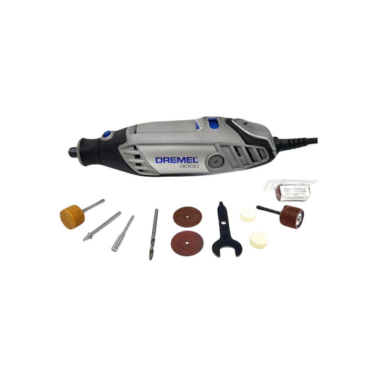 Potencia: 144 W,Velocidad: 10000-35000 RPM,120 V -60 Hz,8 diferentes funciones para trabajar distintos tipos de materiales.,Incluye estuche y 10 accesorios.