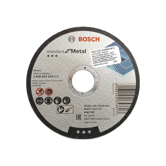 Fabricado en óxido de aluminio.,Corte metal.,Diámetro: 4 1/2"(114 mm).,Eje: 7/8"(22.23 mm).,Espesor: 1/16"(1.6 mm).,Velocidad 13300 RPM,Usar guantes y lentes de protección al momento de su uso.