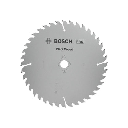 Disco de sierra circular Bosch PRO Wood plateado para corte profesional de madera con dientes de carburo.