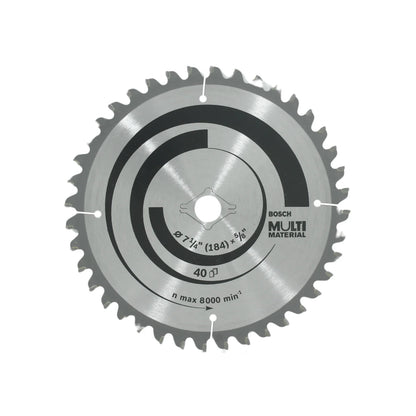 Disco sierra circular 7 1/4" de 40 dientes distintos materiales Bosch 2608640943