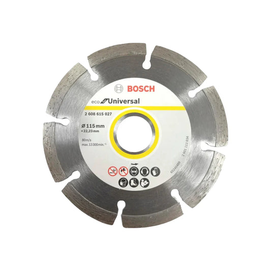 Fabricado de  acero.,Corte diamante.,Disco universal segmentado.,Diámetro: 4 1/2"(114 mm).,Eje: 7/8"(22.23 mm).,Espesor: 2 mm,Velocidad 13300 RPM,Ideal para corte concreto, mampostería, ladrillo, piedra y granito.,Usar guantes y lentes de protección al momento de su uso.