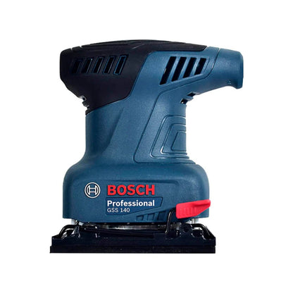 Lijadora orbital eléctrica Bosch GSS 140 profesional 220W 1/4" de lija, color azul y negro
