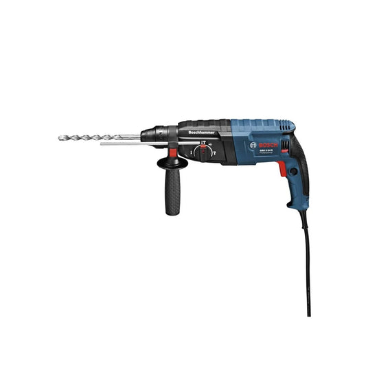 Martillo perforador.,Modelo GBH 2-24 D,820W de potencia.,Acabado de herramientas metal, elastómero y poliamida.,Uso Industrial Heavy Duty.,Sistema de encaje SDS-plus.,Interruptor electrónico con selección exacta de velocidad.,Ajuste de la posición del cincel y punzón.,Embrague de seguridad para mayor protección al usuario.,Empuñadura de goma para mejor agarre y aplicación.