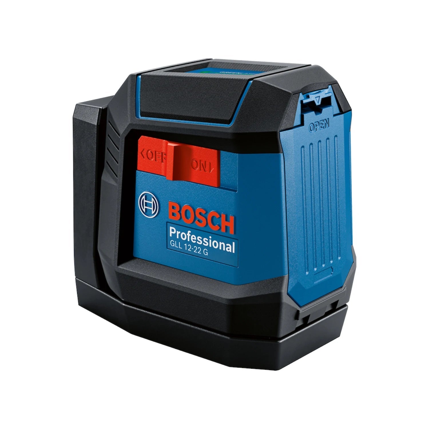 Nivel láser Bosch GLL 12-22 G profesional azul/negro, 12m para alineación y nivelación precisa.