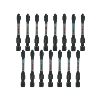Juego 15 puntas atornillador Bosch PH2 doble punta negras/grises para tornillos Phillips